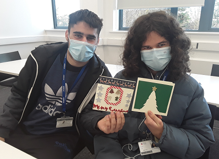 ESOL 16-18 students make and donate Christmas cards to Age UK