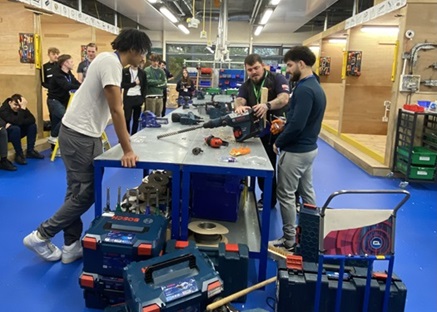 Electrical students attend BOSCH power tools workshop
