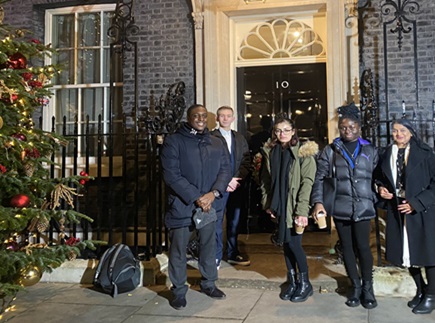 Business students visit 10 Downing Street to attend festive celebration for small businesses