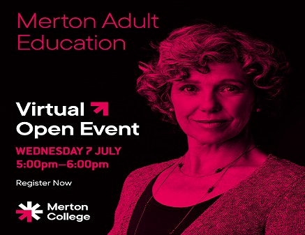 Merton Adult Education Virtual Event - Wednesday 7 July